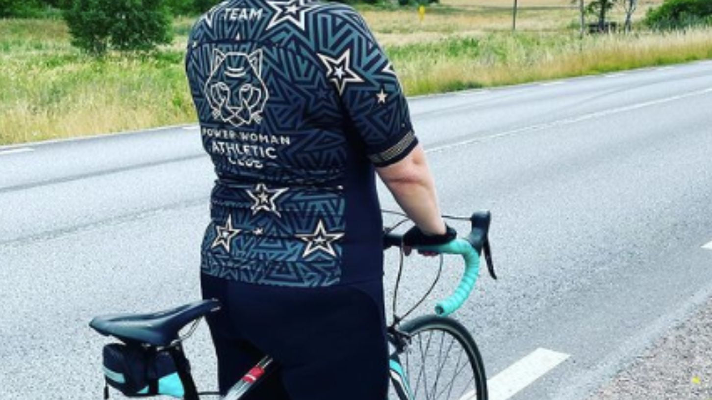 Martina on her first cycling race!