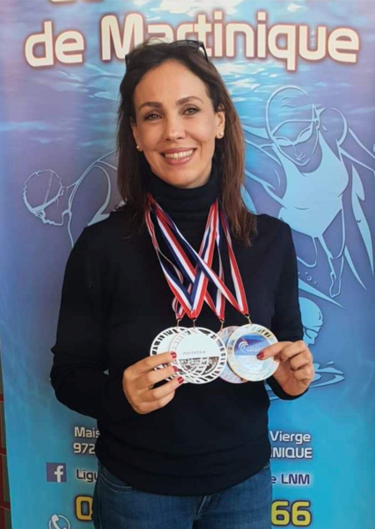 51-year-old Masters swimmer Leila competing in the US Masters.