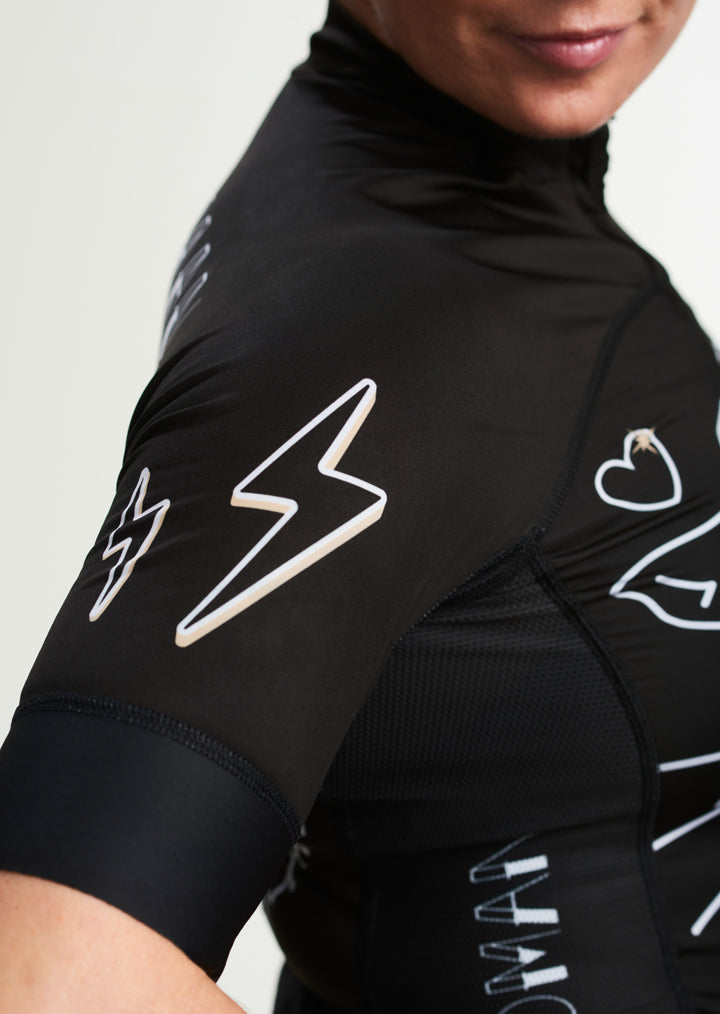 Cycling and Triathlon Jersey | Black Tiger