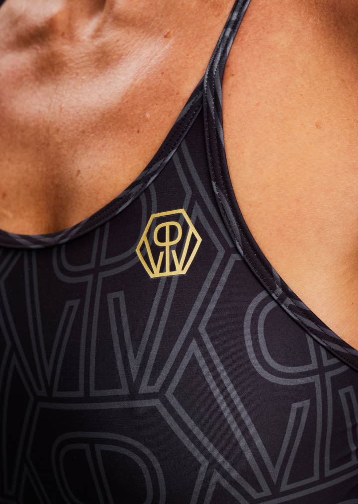 Tri Swimsuit | Black Hexagon