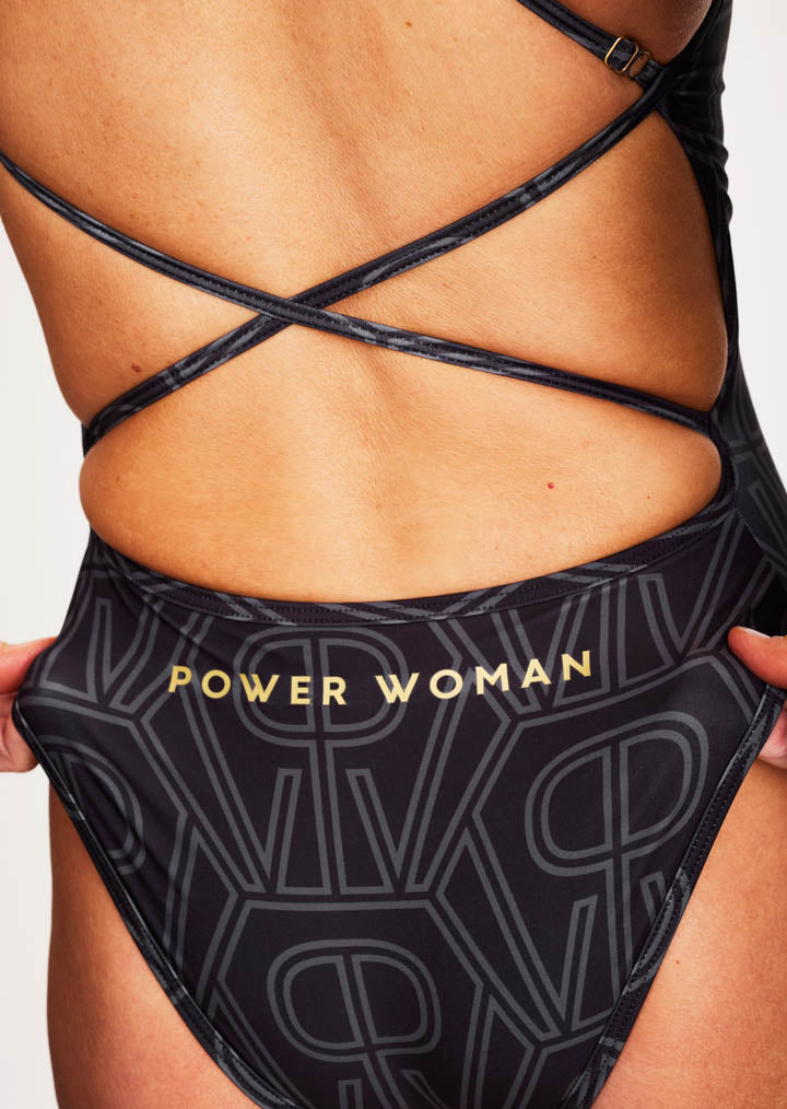 Tri Swimsuit | Black Hexagon