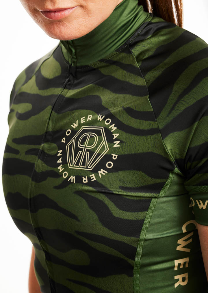 Primo Cycling & Triathlon Jersey | Olive Zebra