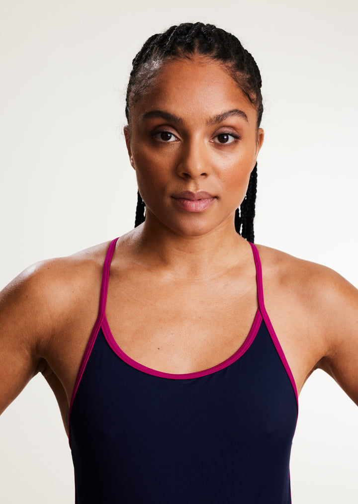 Vibe Swimsuit | Night Blue / Orchid