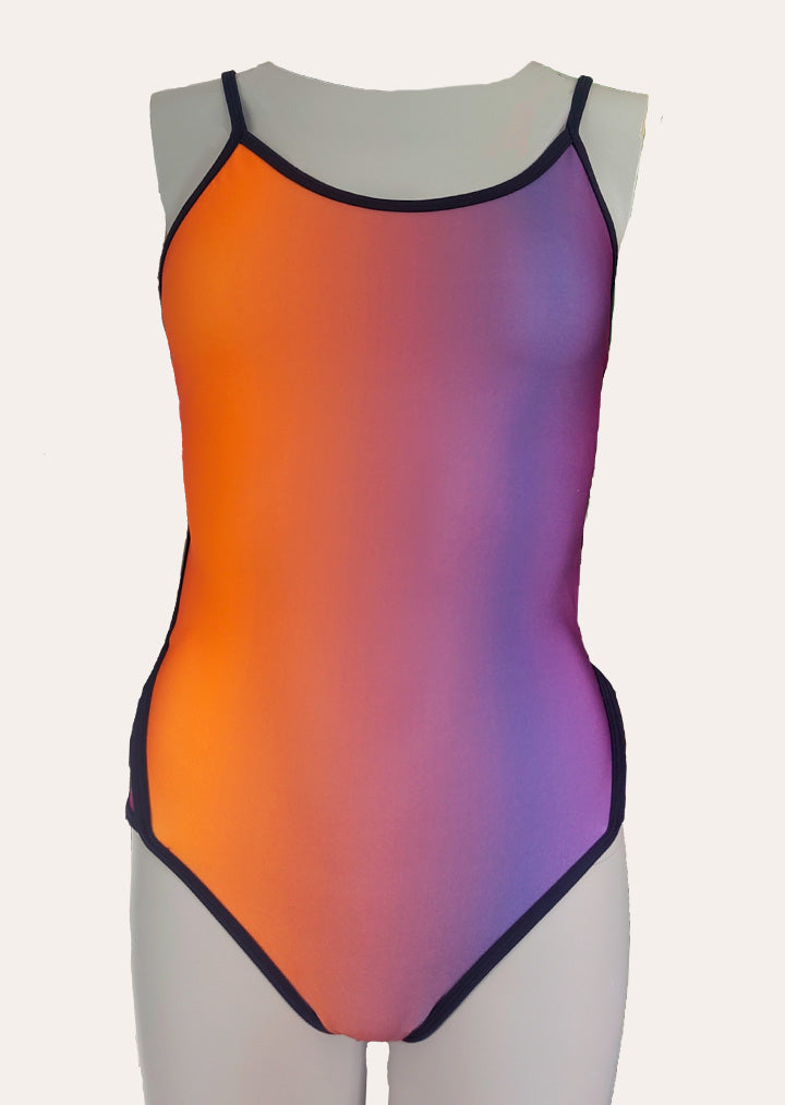 Sport Swimsuit | Hue - Purple/Sun Orange