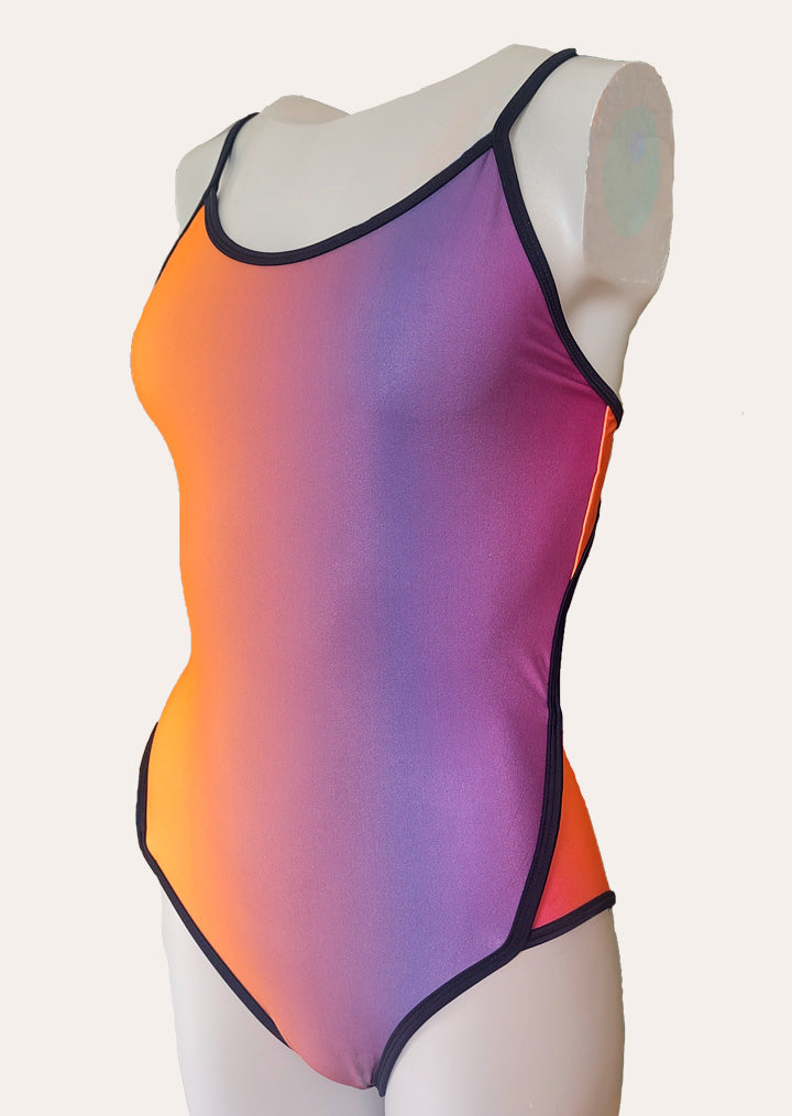Sport Swimsuit | Hue - Purple/Sun Orange