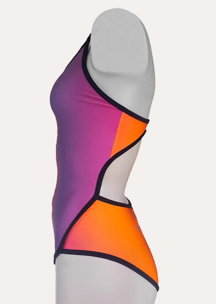 Sport Swimsuit | Hue - Purple/Sun Orange