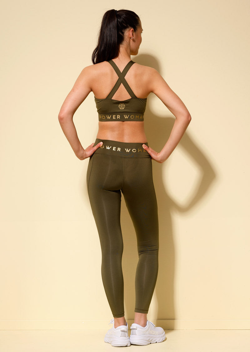 P.O.W Long Leggings | Olive