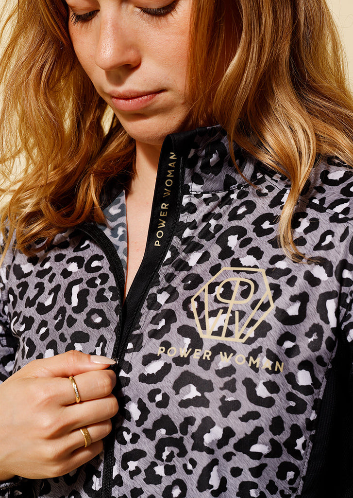 Power Woman All Weather Jacket from Power Woman. Zip with printed logo in gold