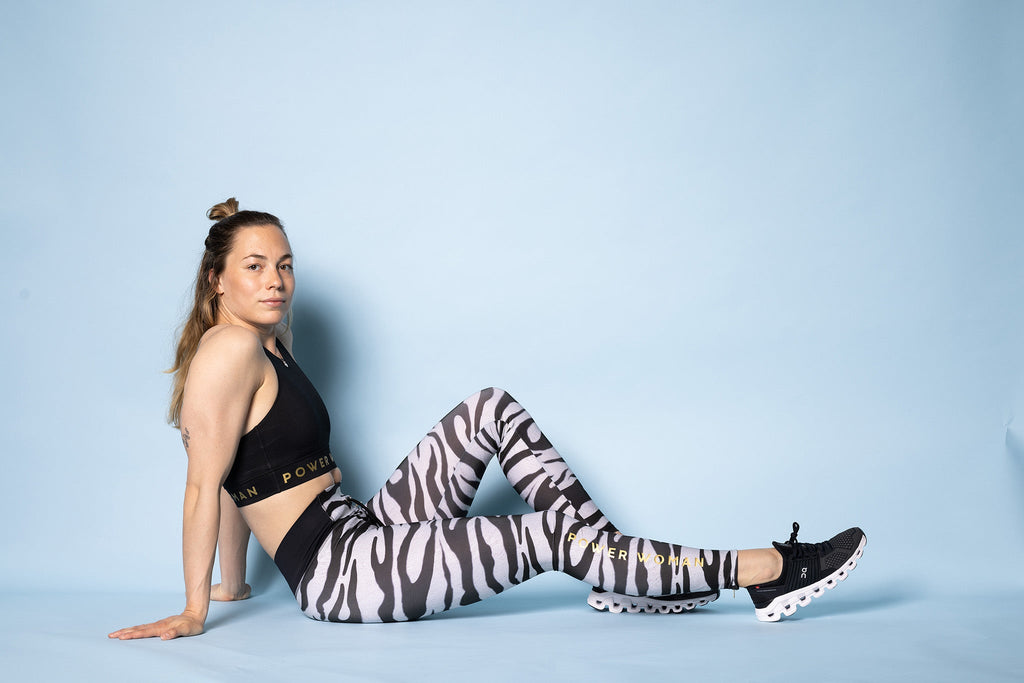 Edge Sport Pro Run Leggings | White/Zebra
