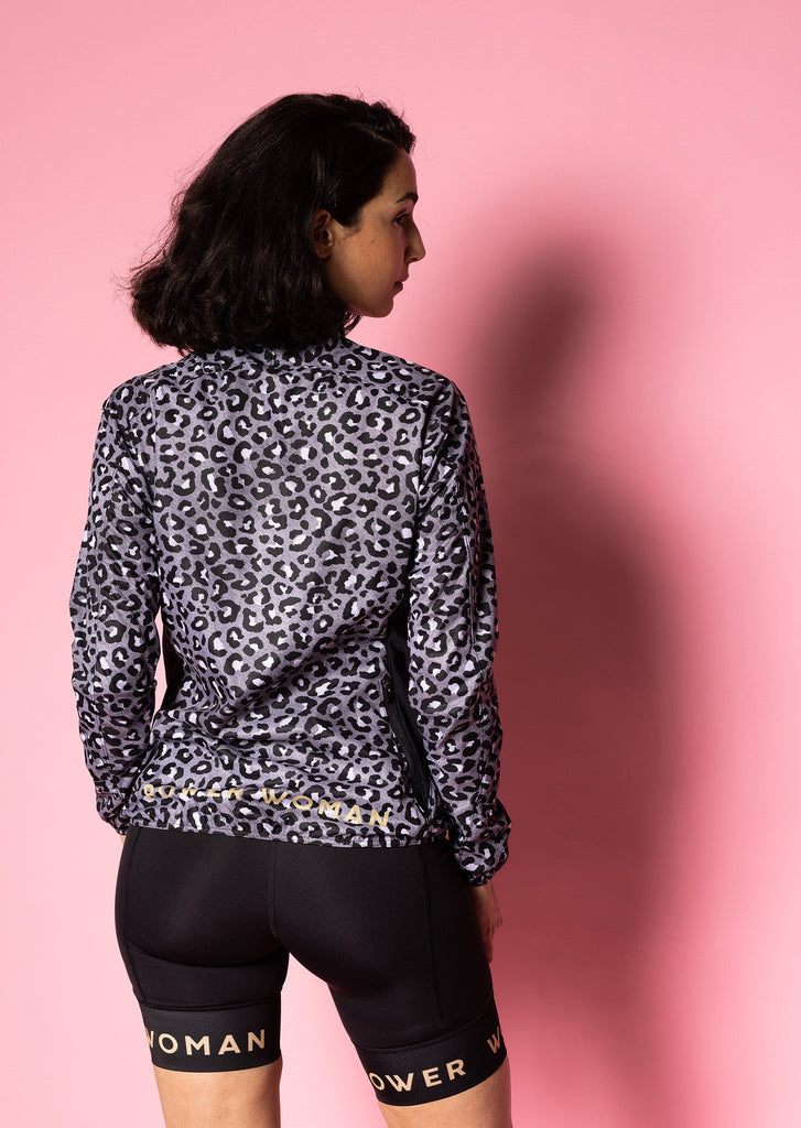 Running Jacket Grey Leo in print from Power Woman