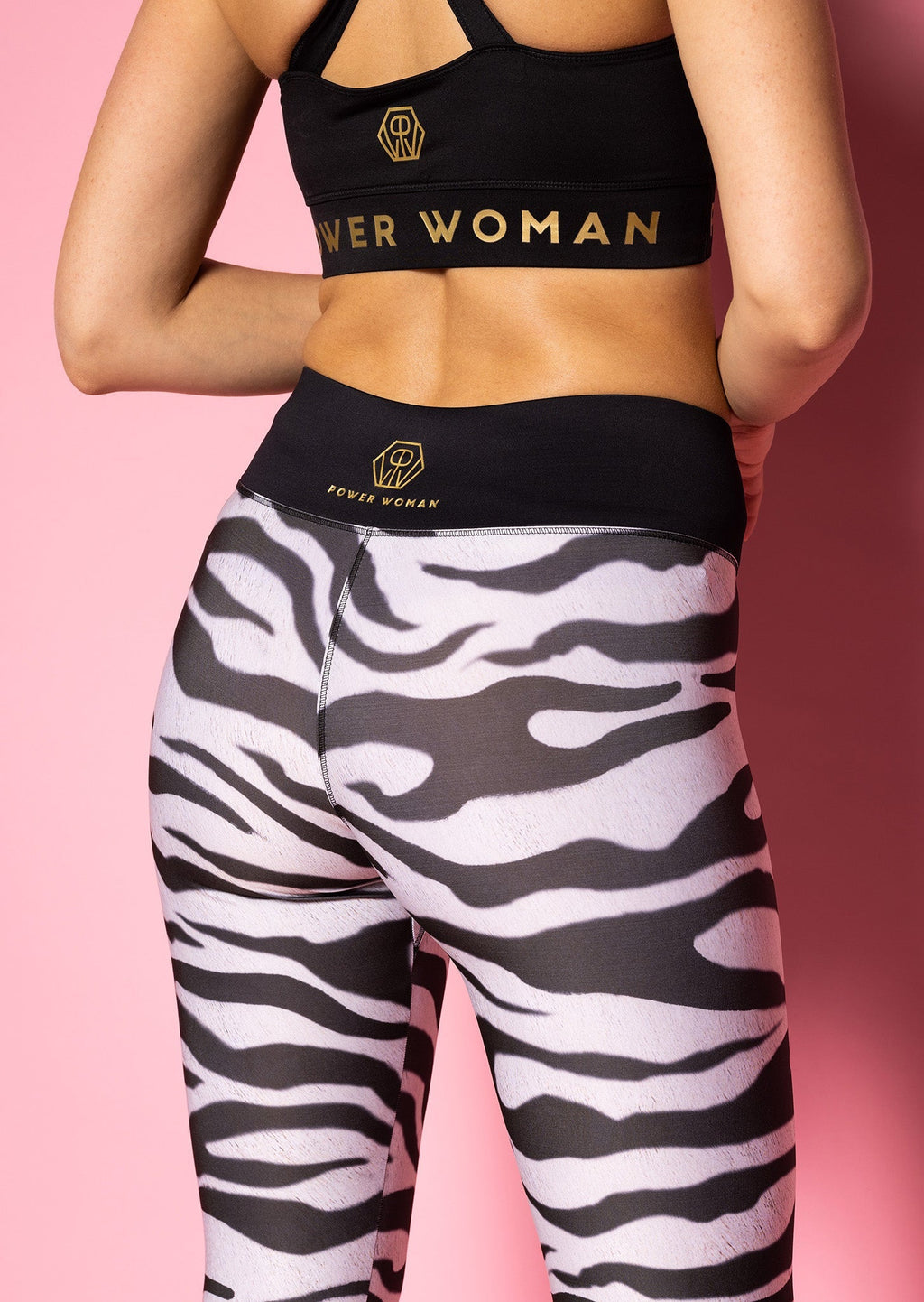 Edge Sport Pro Run Leggings | White/Zebra