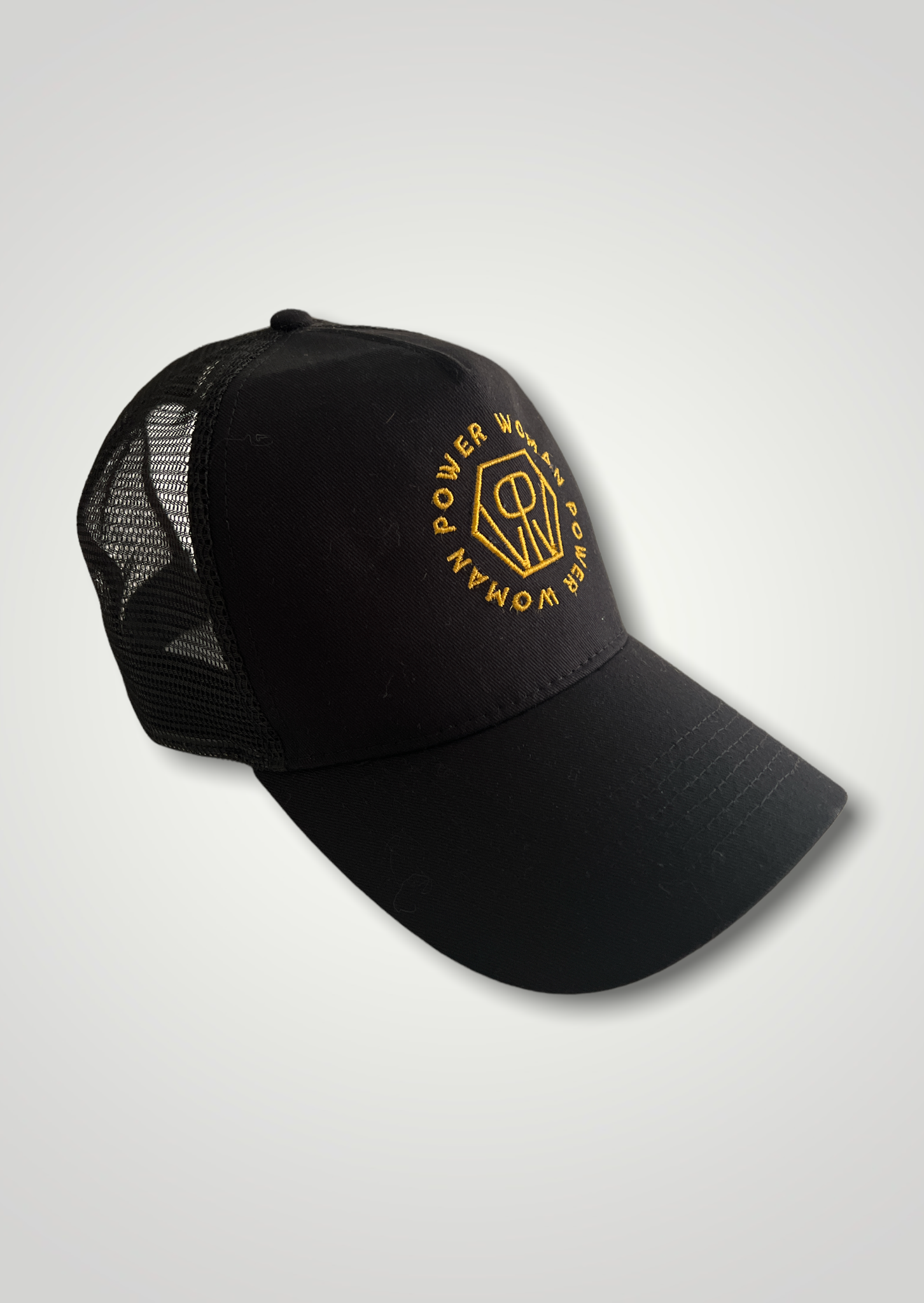 Logo Trucker Cap | Black/Gold