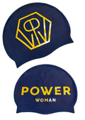 Power Woman Swim Cap | Dark Navy/Gold