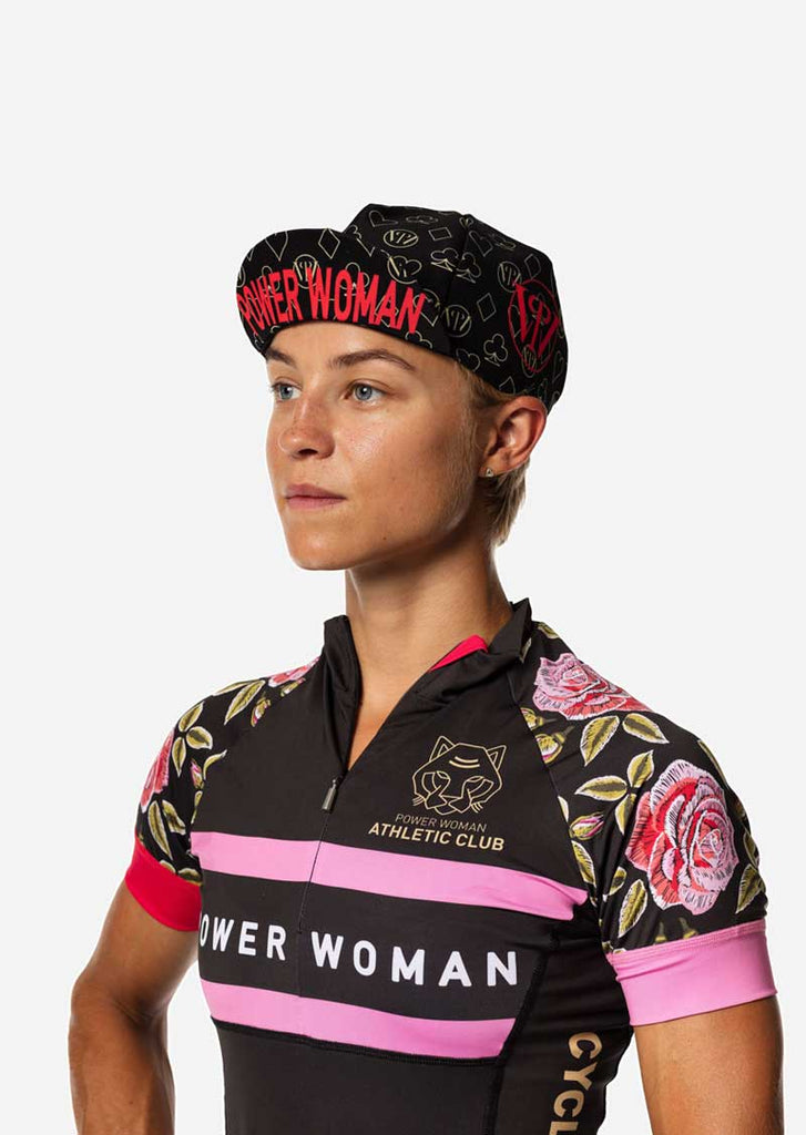 Cycling Cap from Power Woman. Perfect for biking or as fashionable street wear.