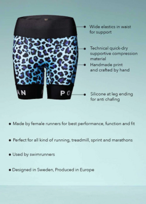 Run Hot Shorts | Leo/Zebra - Blå