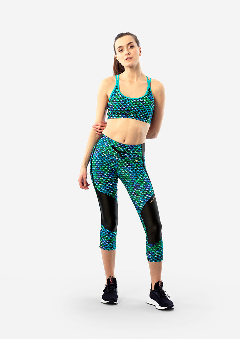 Edge 3/4 Tights | Mermaid