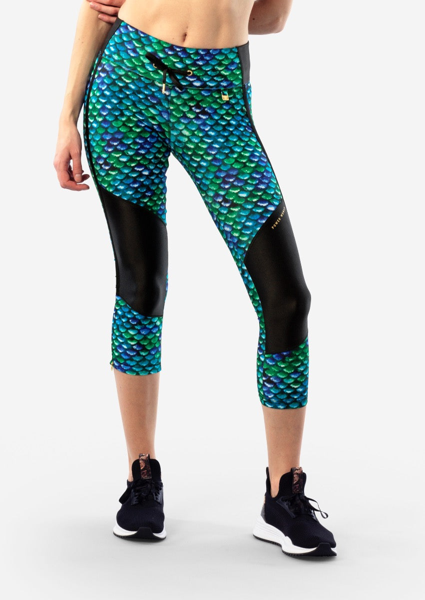 Edge 3/4 Tights | Mermaid