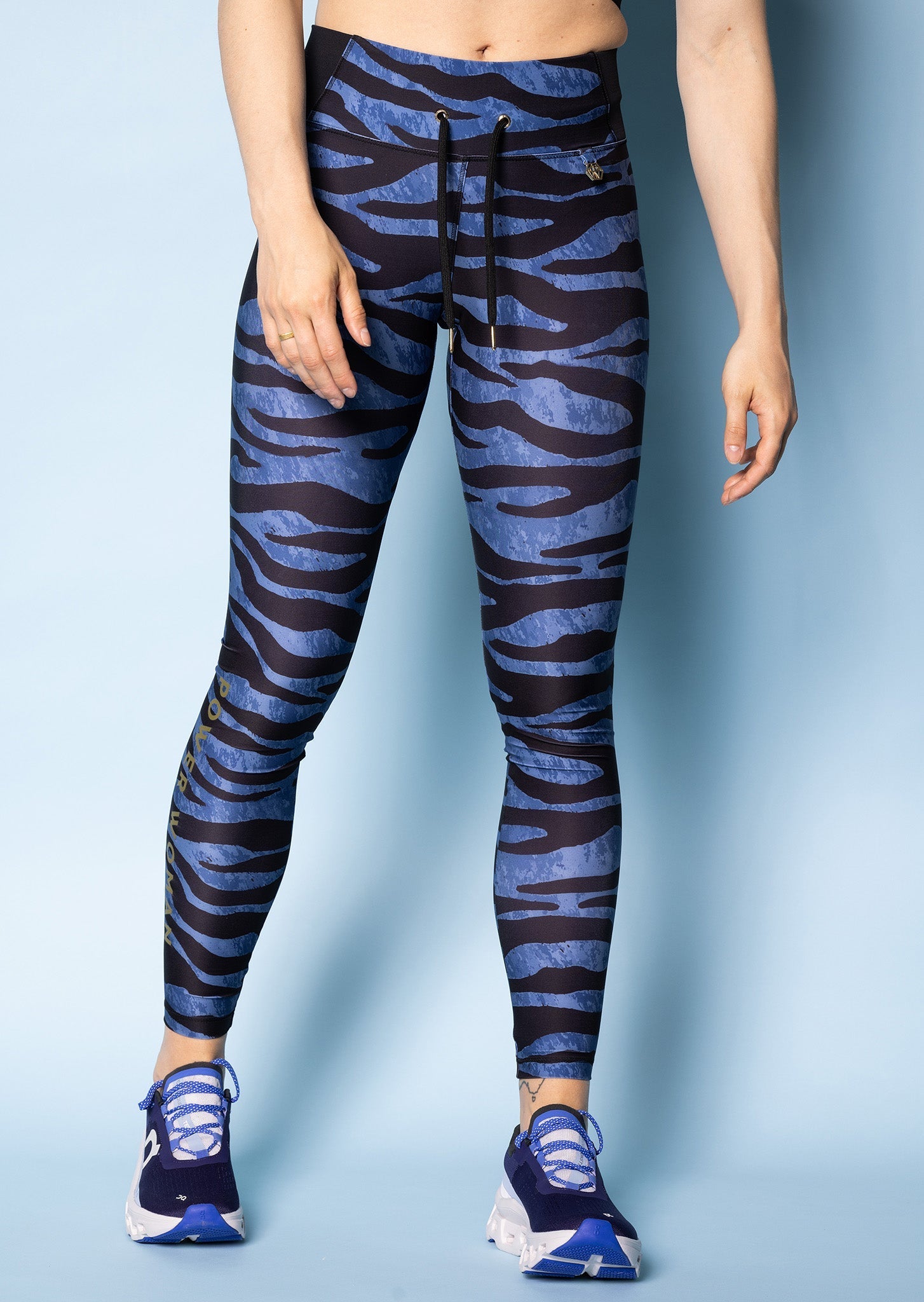 Edge Sport Pro Run Leggings | Blue/Zebra