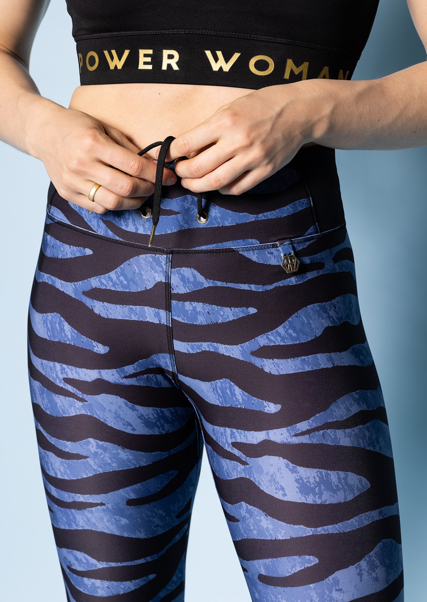 Edge Sport Pro Run Leggings | Blue/Zebra