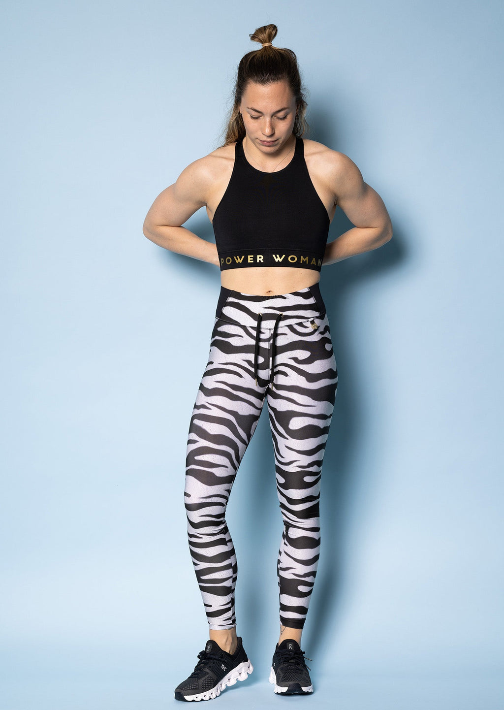Edge Sport Pro Run Leggings | White/Zebra